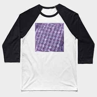 Dark Raspberry Abstract Low Polygon Background Baseball T-Shirt